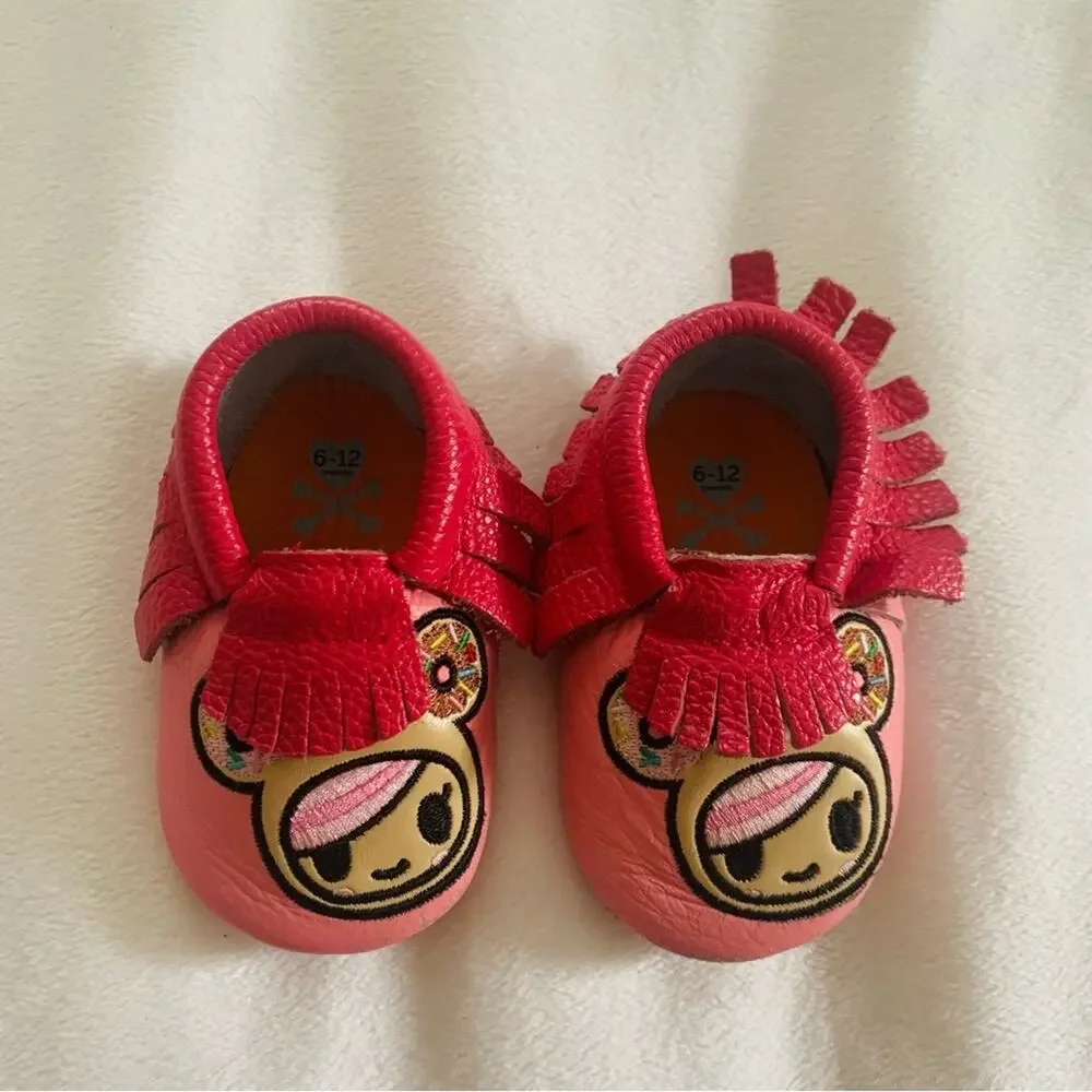 Tokidoki Itzy Ritzy Pink Embroidered Moccasins